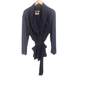 GENE EWING 80's Vintage Draped Jacket Navy S